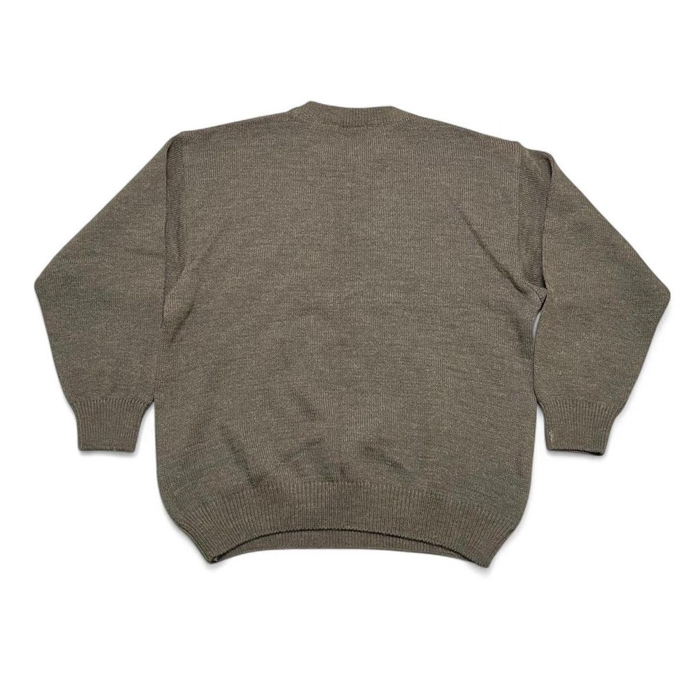 MG Sweater Mens 48 Brown Vintage Car Alpaca Wool Intarsia Knit Made in Italy - Picture 6 of 8